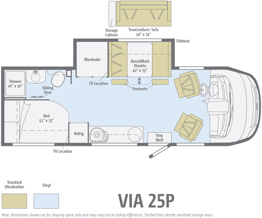 Winnebago Via 25P Floorplan